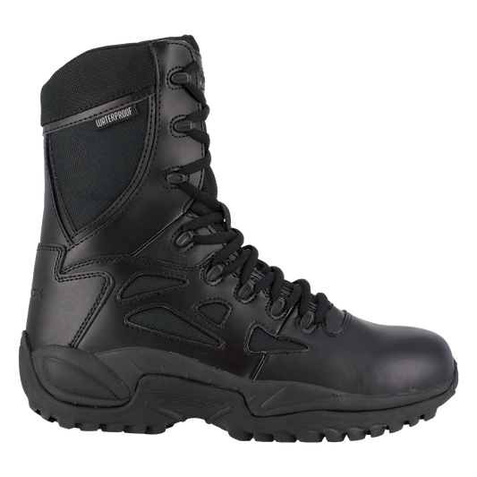 Reebok Rapid Response 8" Stealth Waterproof Boots with Side Zipper - RB877