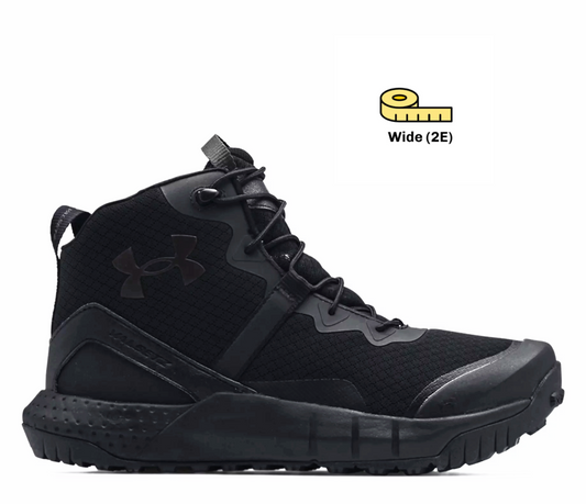 Under Armour Micro G® Valsetz Mid Wide(2E) Black Tactical Boots