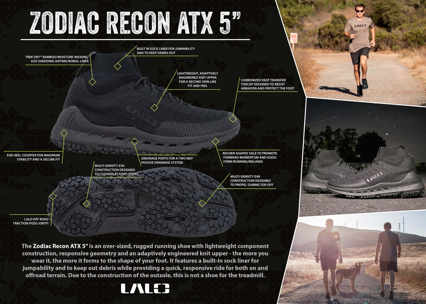 LALO BUD/S ZODIAC RECON ATX 5" Coyote 1BU107