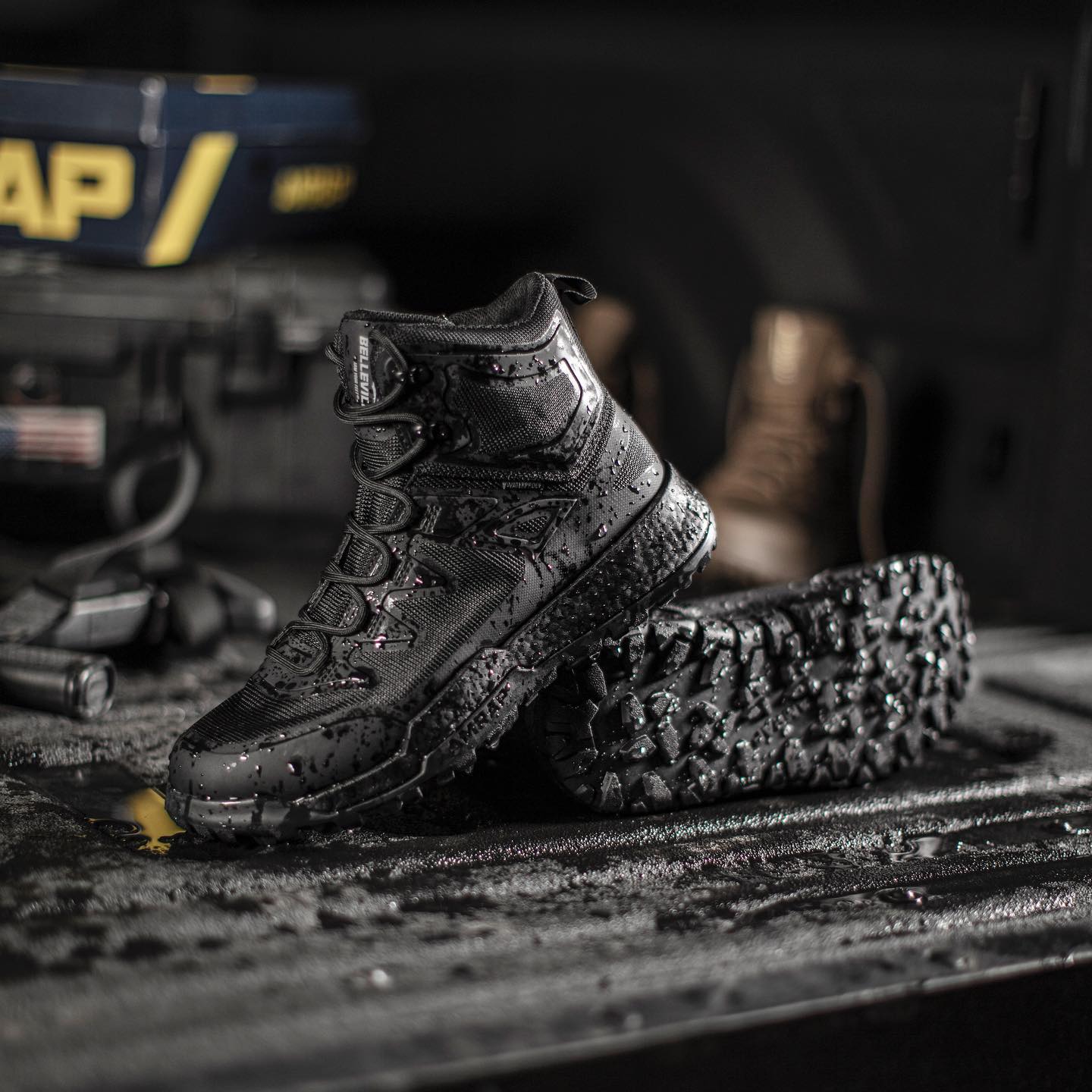 BELLEVILLE BV970ZWPT AMRAP Vapor Waterproof Black Tactical Boots - CombatFootwear.com