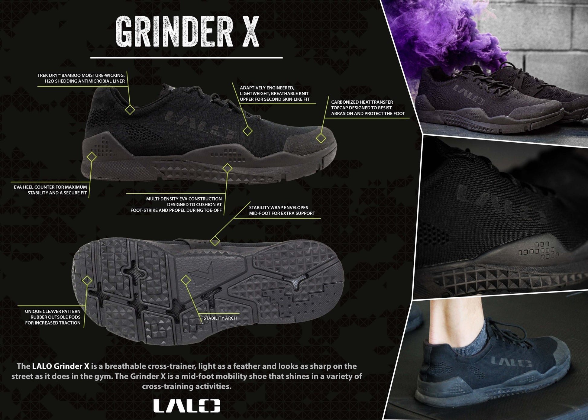 LALO GRINDER X Black - 1BU202 - CombatFootwear.com