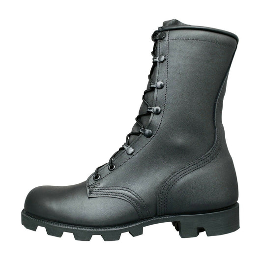 MCRAE 8" PANAMA Black Leather Boots - CombatFootwear.com