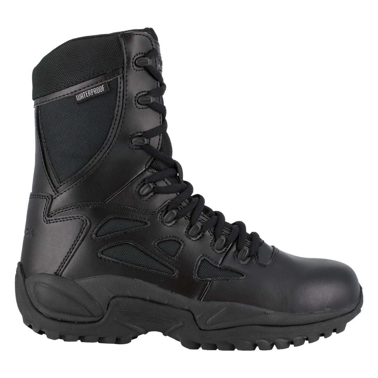 Reebok Rapid Response 8" Stealth Waterproof Boots with Side Zipper - RB8877