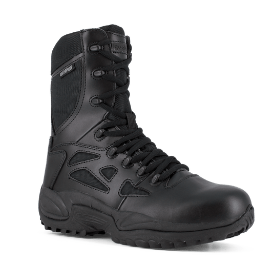 Reebok Rapid Response 8" Stealth Waterproof Boots with Side Zipper - RB877 - CombatFootwear.com