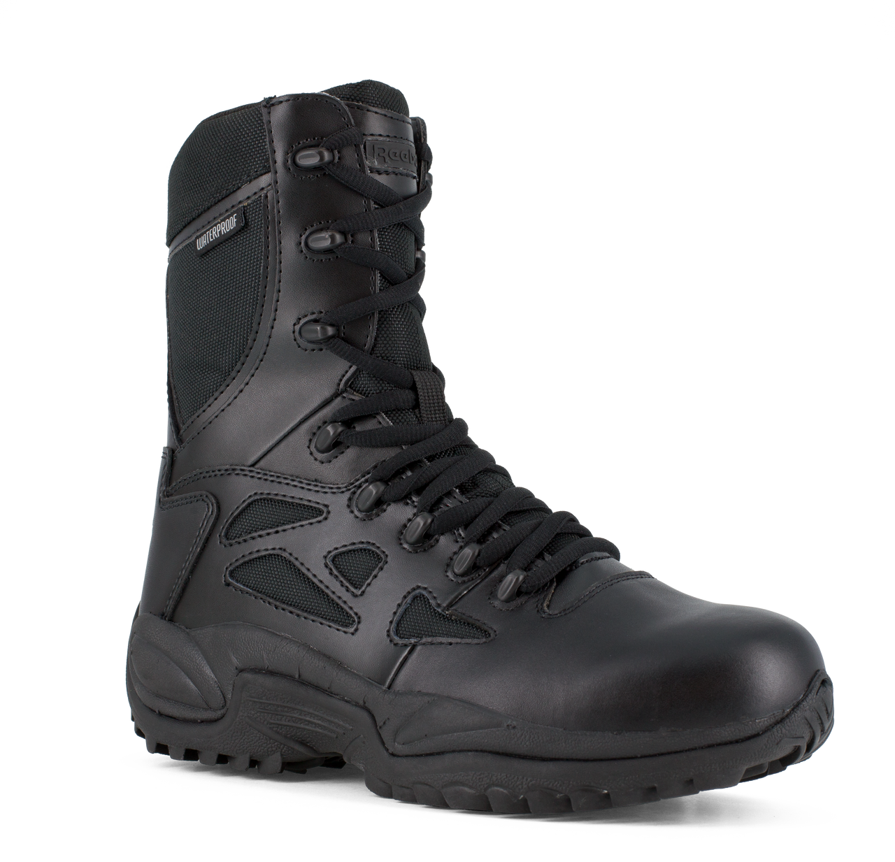 Reebok Rapid Response 8" Stealth Waterproof Boots with Side Zipper - RB8877